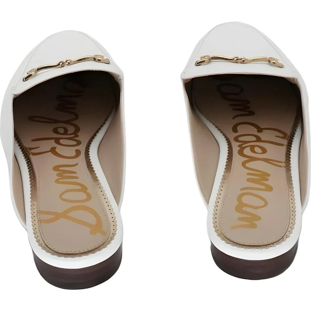 Sam Edelman Women's White Linnie Bit Mules Size 7.5 M - Fast Shipping - Picture 3 of 6